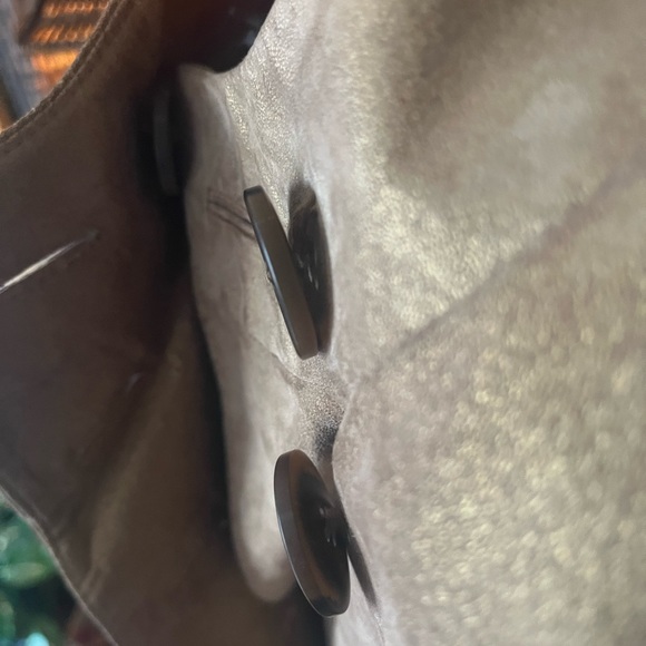 Lulu & Veronica Burnished Gold Metallic Leather Cropped Jacket Small - Picture 10 of 10